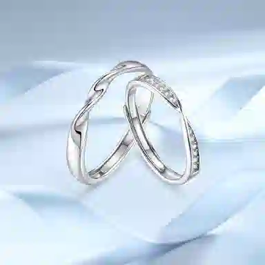 【足银999】 凤祥囍事 老凤祥 莫比乌斯系列 精致时尚高级感简约开口设计 日常通勤约会百搭 精美礼盒装#好运 纯银 戒指 男女同款情侣款
