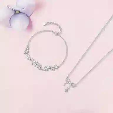 【纯银999 | 蝴蝶结】 凤祥囍事 老凤祥 经典百搭小众设计精致高级感简约学生日常时尚轻奢约会通勤温柔气质可调节锁骨链 足银 项链 女款