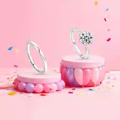 【纯银999 | 爆闪】 凤祥囍事 老凤祥 经典百搭时尚小众设计爱意满满学生日常简约轻奢精致高级感开口可调节 足银 戒指 男女同款情侣款