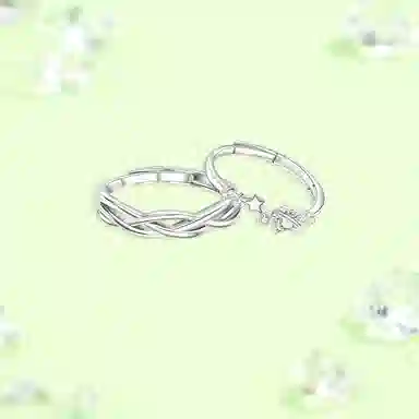 【纯银999】 凤祥囍事 老凤祥 经典百搭小众设计简约时尚闪耀星球爱意满满学生日常轻奢甜蜜高级感开口可调节 足银 戒指 男女同款情侣款