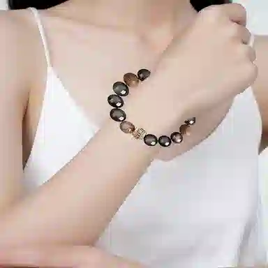 凤祥囍事 老凤祥 时来运转 招财转运珠 平安纳福 复古小众新中式 高级设计极简百搭显气质优雅贵气感 #好运 黑曜石 手串 男女同款情侣款
