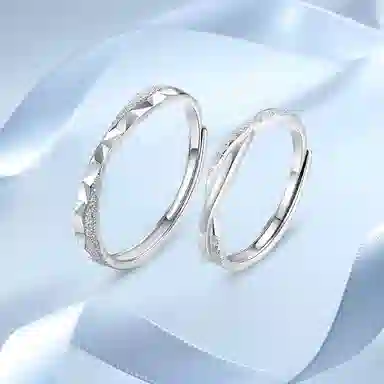 【足银999】 凤祥囍事 老凤祥循环爱恋对戒 时尚高级感简约开口设计 日常通勤约会百搭 恋爱告白精美礼盒#好运 纯银 戒指 男女同款情侣款