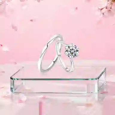 【纯银999 | 爆闪】 凤祥囍事 老凤祥 经典百搭时尚小众设计爱意满满学生日常简约轻奢精致高级感开口可调节 足银 戒指 男女同款情侣款