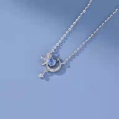 【纯银999|可刻字|顺丰速递】 凤祥囍事 星星月亮锁骨链 简约精致高级感 优雅精致轻奢表白 足银 项链 女款