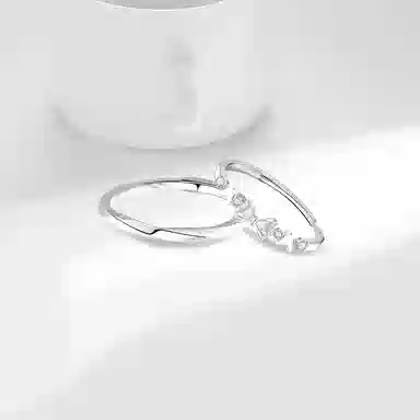 【纯银999|浪漫限定】 凤祥囍事 老凤祥 莫比乌斯蝴蝶结对戒 轻奢小众设计时尚简约学生日常通勤百搭 甜蜜饰爱 足银 戒指 男女同款情侣款