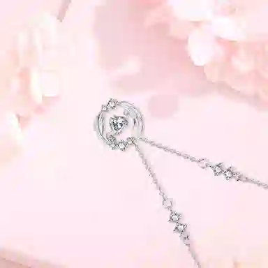 【999足银|羽你相伴】 凤祥囍事 老凤祥 轻奢精致小众简约设计 优雅气质日常通勤百搭 女友恋爱告白心动礼盒#好运 纯银 项链 女款