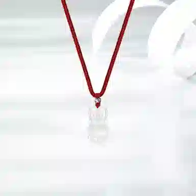 凤祥囍事 老凤祥 招财萌兔 萌兔送福 招财进宝 时尚小众新中式卡通可爱 高级感设计百搭显气质#好运 玉髓 项链 女款