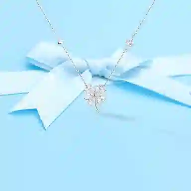 【999纯银|免费刻字】 凤祥囍事 老凤祥 爆闪四叶草锁骨链 轻奢时尚大牌百搭闪耀爱心锆石气质显白贵气感颈链 恋爱表白约会 足银 项链 女款