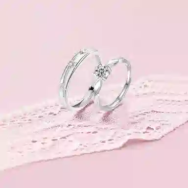 【纯银999】 凤祥囍事 老凤祥 经典精致小众设计百搭爱意满满学生日常简约轻奢高级感甜蜜开口可调节 足银 戒指 男女同款情侣款