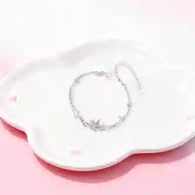 【纯银999 | 星光蝴蝶】 凤祥囍事 老凤祥 优雅浪漫温柔小众设计简约学生日常轻奢极简高级感经典百搭通勤浪漫约会可调节 足银 手链 女款