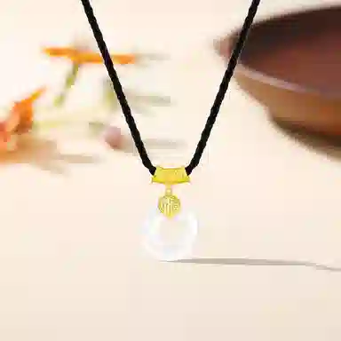 【999足银】 凤祥囍事 老凤祥 福运祥云福字平安新中式国潮复古风轻奢显气质优雅#好运 玉髓 项链 男女同款情侣款