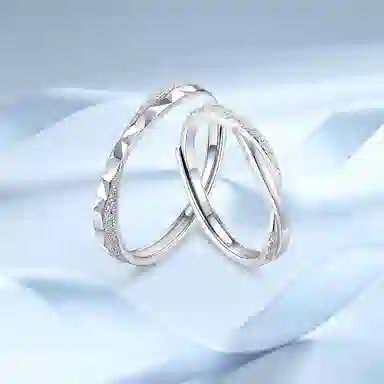 【足银999】 凤祥囍事 老凤祥循环爱恋对戒 时尚高级感简约开口设计 日常通勤约会百搭 恋爱告白精美礼盒#好运 纯银 戒指 男女同款情侣款