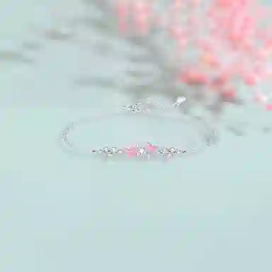 【纯银999 | 闪耀蝴蝶】 凤祥囍事 老凤祥 优雅浪漫温柔小众设计简约学生日常轻奢经典百搭高级感通勤浪漫约会可调节#好运 足银 手链 女款