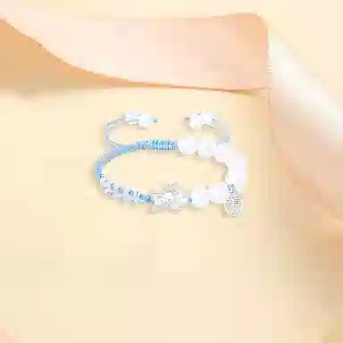 【999足银】 凤祥囍事 老凤祥 迎财纳福貔貅宝宝手链 财源滚滚转运招财纳福吞金兽 新中式国潮轻奢大牌学生百搭编织手饰好运 玉髓 手绳 女款