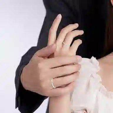 【纯银999】 凤祥囍事 老凤祥 经典百搭小众设计简约时尚星光闪耀爱意满满学生日常轻奢精致高级感开口可调节 足银 戒指 男女同款情侣款
