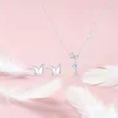 【纯银999 | 星光蝴蝶】 凤祥囍事 老凤祥 小众设计经典百搭高级感学生日常简约精致轻奢通勤约会温柔气质可调节锁骨链#好运 足银 项链 女款