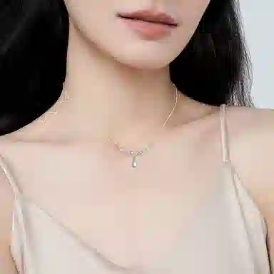 【S999足银】 凤祥囍事 老凤祥 穗穗平安 麦穗月光水滴 月桂女神吊坠简约高级感小众设计轻奢百搭气质百搭#好运 纯银 项链 女款