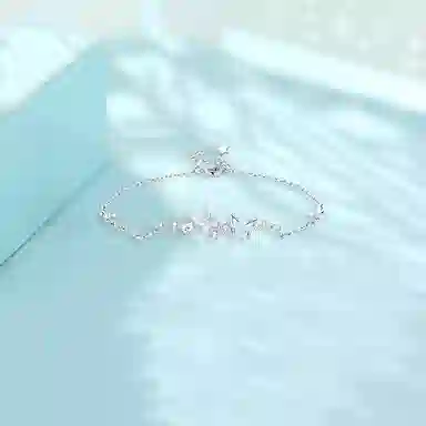 【纯银999|鸢尾蝶影】 凤祥囍事 老凤祥 夜光小蝴蝶翩翩腕链会发光的手饰 甜美极光蝴蝶礼赠爱人 轻奢高级感设计可调节#好运 足银 手链 女款