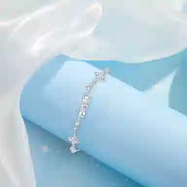 【纯银999 | 蝴蝶结】 凤祥囍事 老凤祥 优雅浪漫温柔小众设计简约学生日常轻奢高级感经典百搭上岸通勤浪漫约会可调节#好运 足银 手链 女款