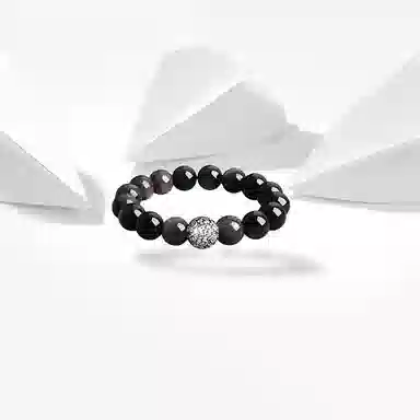 【纯银999|时来运转】 凤祥囍事 老凤祥 招财纳福吉祥如意 新中式国潮风复古潮流转运珠手饰 轻奢时尚百搭#好运 黑曜石 手串 男女同款情侣款