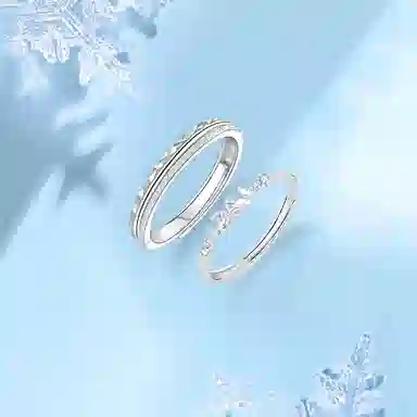 【999纯银|免费刻字】 凤祥囍事 老凤祥 蝶舞永恒对戒 恋爱告白 轻奢小众设计 浪漫蝴蝶 钟爱久久 学生通勤百搭 足银 戒指 男女同款情侣款