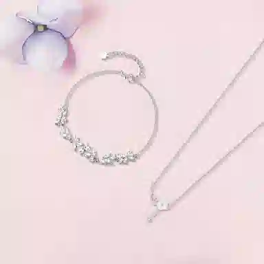 【纯银999 | 山茶花】 凤祥囍事 老凤祥 经典百搭小众设计精致轻奢高级感简约时尚学生日常通勤约会温柔气质可调节锁骨链 足银 项链 女款