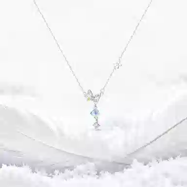 【纯银999 | 星光蝴蝶】 凤祥囍事 老凤祥 小众设计经典百搭高级感学生日常简约精致轻奢通勤约会温柔气质可调节锁骨链#好运 足银 项链 女款