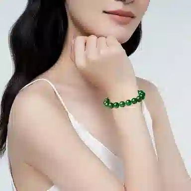凤祥囍事 老凤祥  转运招财 轻奢把玩 小众新中式国潮 清冷高级设计极简百搭显气质优雅贵气感 #好运 玉髓 玉石手串 男女同款情侣款