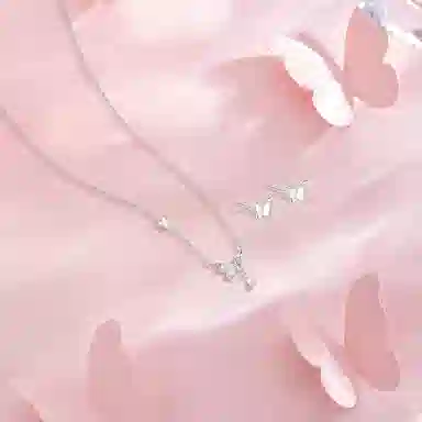 【纯银999 | 星光蝴蝶】 凤祥囍事 老凤祥 经典百搭小众设计轻奢高级感精致简约时尚学生日常通勤约会气质温柔可调节锁骨链 足银 项链 女款