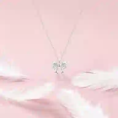 【纯银999 | 蝴蝶结】 凤祥囍事 老凤祥 小众设计高级感经典百搭简约学生日常精致轻奢通勤约会温柔气质可调节锁骨链#好运 足银 项链 女款