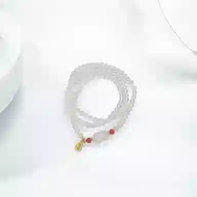 凤祥囍事 老凤祥 喜乐福牌叠戴串珠 转运珠 转运上岸 平安喜乐 复古小众新中式 精致设计简约百搭显气质 #好运 白水晶 手串 男女同款情侣款