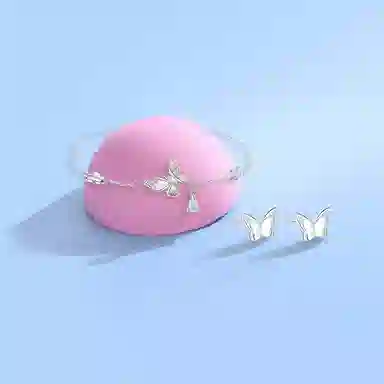 【纯银999 | 星光蝴蝶】 凤祥囍事 老凤祥 优雅浪漫温柔小众设计简约学生日常轻奢高级感经典百搭上岸通勤浪漫约会可调节 足银 手链 女款