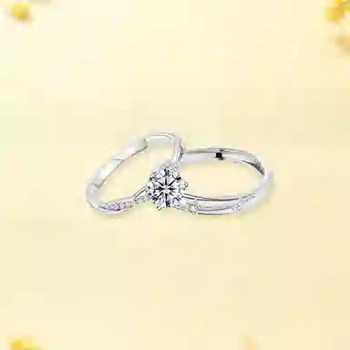 【纯银999 | 爆闪】 凤祥囍事 老凤祥 经典百搭小众设计精致简约爱意满满学生日常轻奢甜蜜高级感开口可调节 足银 戒指 男女同款情侣款