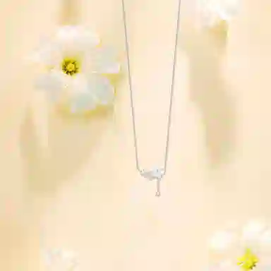 【纯银999 | 山茶花】 凤祥囍事 老凤祥 经典百搭小众设计精致轻奢高级感简约时尚学生日常通勤约会温柔气质可调节锁骨链 足银 项链 女款