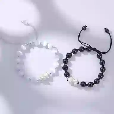 中国珠宝 貔貅宝宝手饰 幸福如意 平安喜乐 国风雅韵 清新脱俗 色泽亮丽精湛工艺 整体华而不炫  财运滚滚 黑曜石 手链 男款