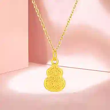 中国珠宝 莲花锁骨链 简约大气 小众设计感 浪漫轻奢时尚 百搭优雅贵气日常 仙气氛围感 足金 按克计价 黄金项链 女款