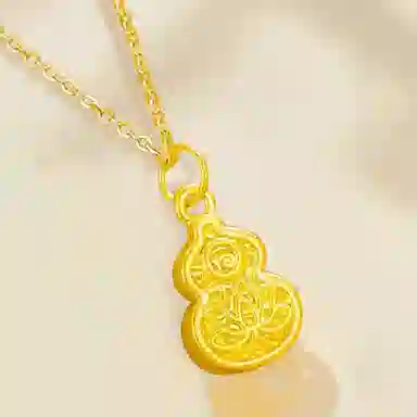 中国珠宝 莲花锁骨链 简约大气 小众设计感 浪漫轻奢时尚 百搭优雅贵气日常 仙气氛围感 足金 按克计价 黄金项链 女款