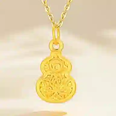 中国珠宝 莲花锁骨链 简约大气 小众设计感 浪漫轻奢时尚 百搭优雅贵气日常 仙气氛围感 足金 按克计价 黄金项链 女款