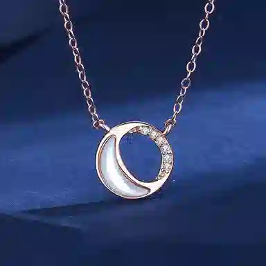 中国珠宝 白月光锁骨链 星辰会陨落  轨道会迁移  或许再也见不到你我会记得  你的光芒温暖过我的眼睛 足银 项链 女款