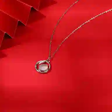 中国珠宝 熊猫珠子锁骨链 轻奢时尚高级感 森系小清新 小众设计感 简约大气 时尚单品 小巧精致百搭 玉髓 项链 女款