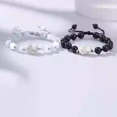 中国珠宝 貔貅宝宝手饰 幸福如意 平安喜乐 国风雅韵 清新脱俗 色泽亮丽精湛工艺 整体华而不炫  财运滚滚 黑曜石 手链 男款