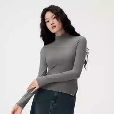 半练 保暖内搭纯色简约打底衣 女款