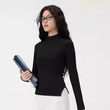 半练 保暖内搭纯色简约打底衣 女款