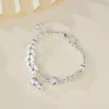 老福黄金 五帝钱葫芦盘缠手饰 招财纳福国潮新中式 甜美显白时尚高级感 日常通勤办公百搭#好运 合金 手链 女款