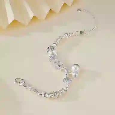 老福黄金 五帝钱葫芦盘缠手饰 招财纳福国潮新中式 甜美显白时尚高级感 日常通勤办公百搭#好运 合金 手链 女款