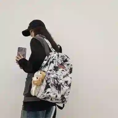 PAIBLOKS Nylon Backpack Grey