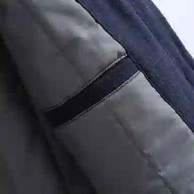 玄笙 纯色中长款连帽棉服 男款