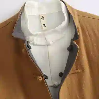 玄笙 中国风唐装双面穿中长款风衣 男款