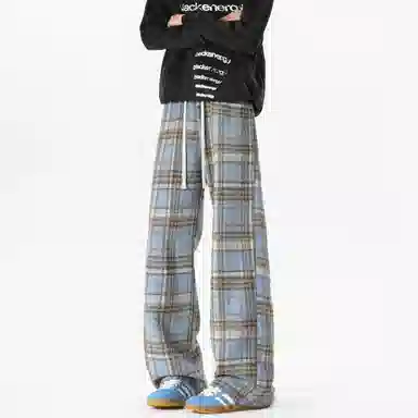 D&W Classic Christmas Red Plaid Sweatpants