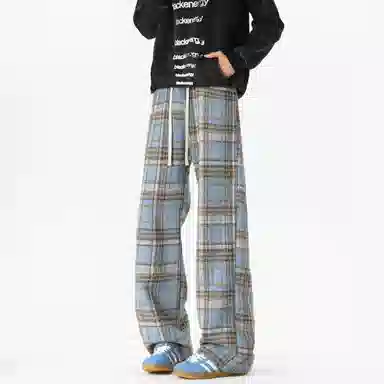 D&W Classic Christmas Red Plaid Sweatpants